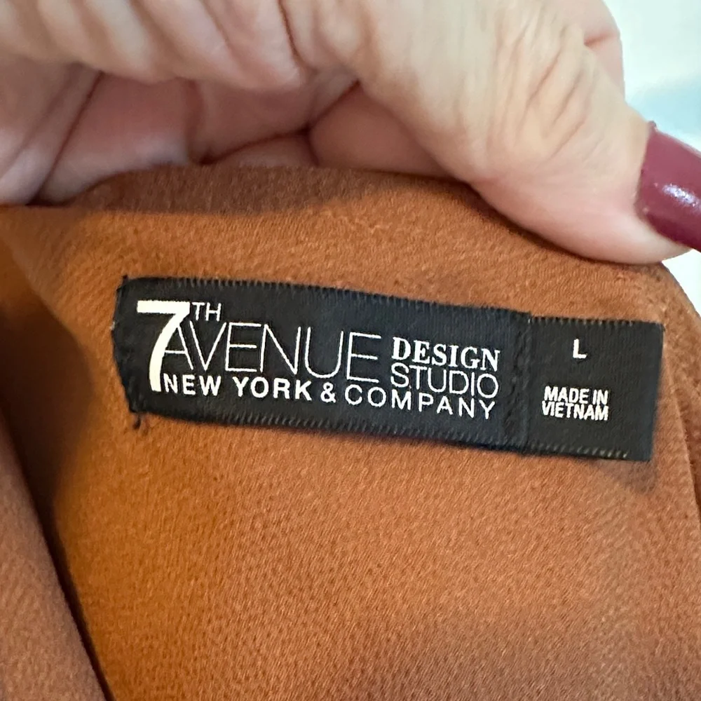 Brown One-Shoulder Ruffle Top - Picture 3 of 3